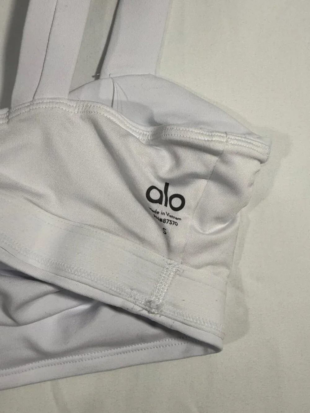 Alo Yoga White Mesh Strappy Sports Bra Size Small